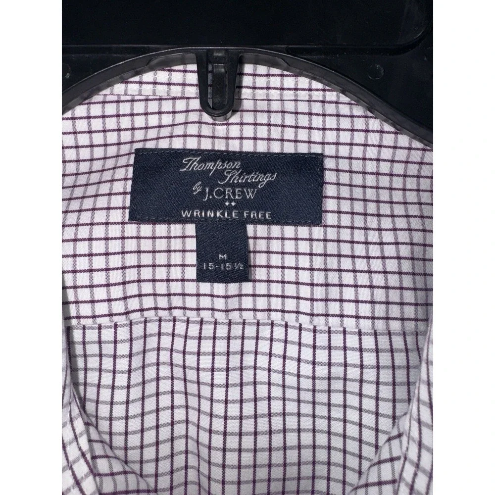 J Crew Thompson Shirtings Wrinkle Free Long Sleeve Check Shirt Mens M 15-15.5